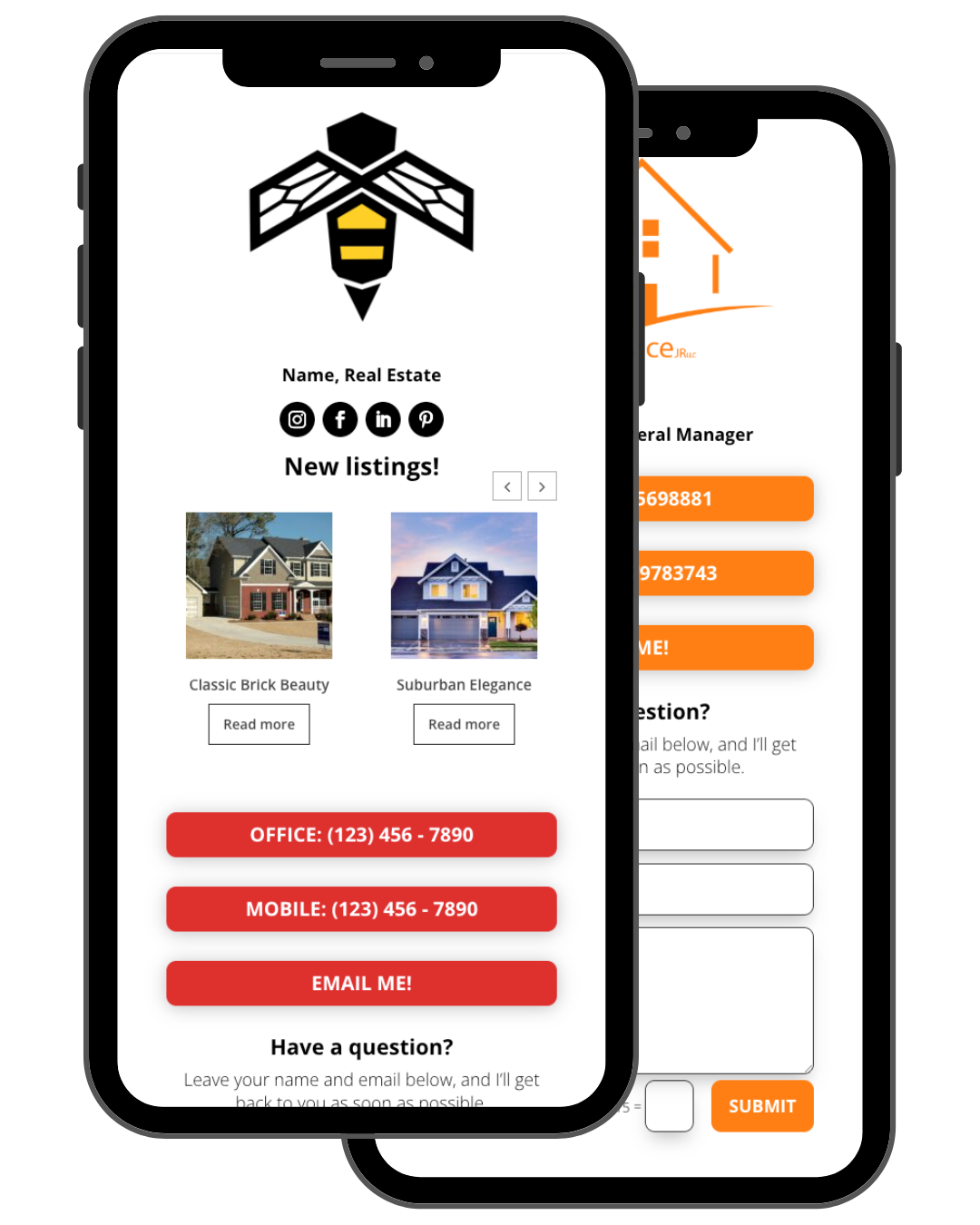 A collection of modern and dynamic website designs crafted by BeeClicked, featuring diverse industries such as food services, technology, and branding.